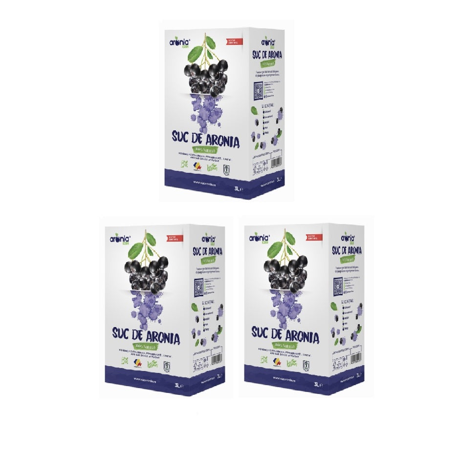 Pachet 3 cutii Suc Aronia 3L