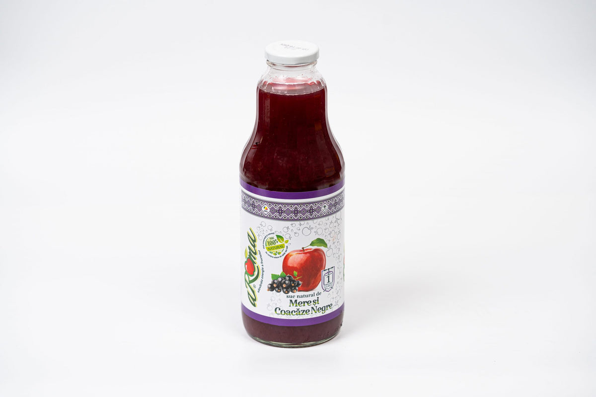 Suc natural de mere și coacaze negre 1L
