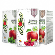 Pachet mixt 3 cutii (9L) — Suc de mere cu mentă, zmeură și piersici