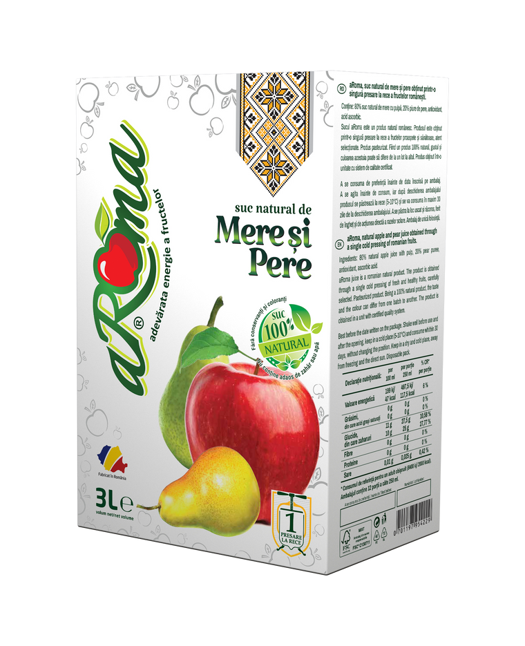 Pachet mixt 5 cutii (15L) — Mere, mentă, zmeură, piersici și pere