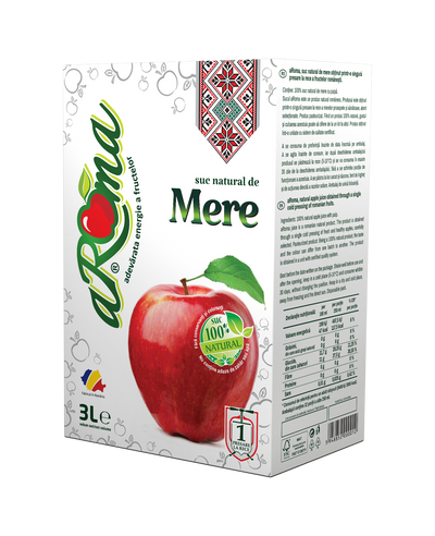 Pachet 3 cutii suc de mere natural 3L (9L)