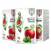 Pachet mixt 3 cutii (9L) — Suc de mere natural, mentă și zmeură