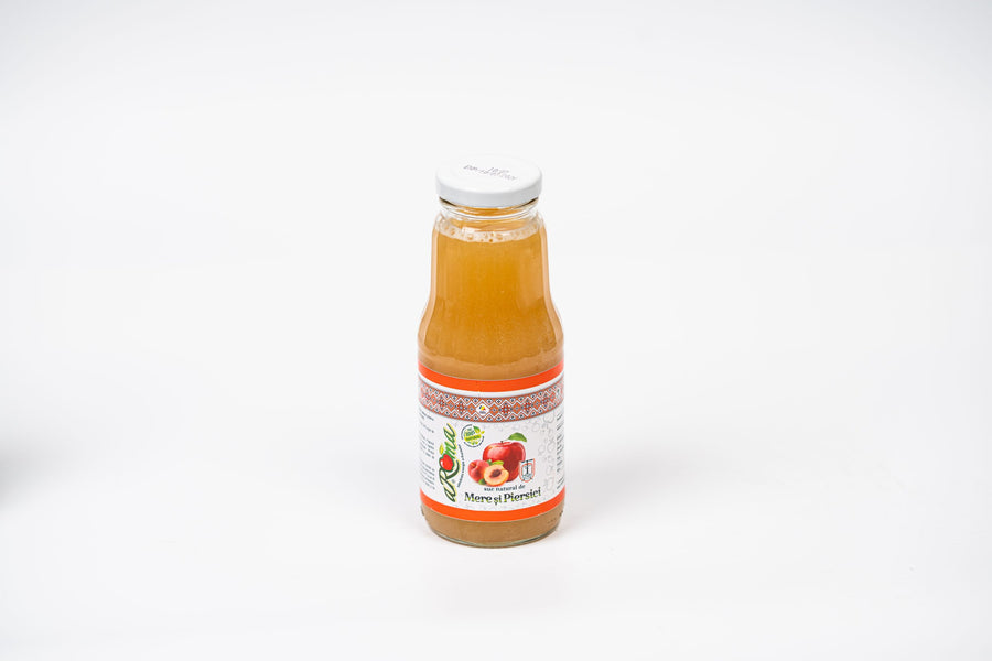 Suc natural de mere și piersici 0.3L
