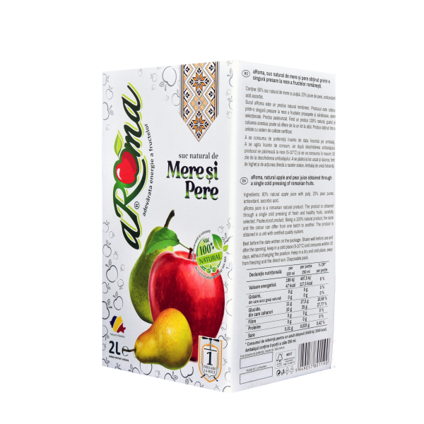 Suc natural de mere si pere